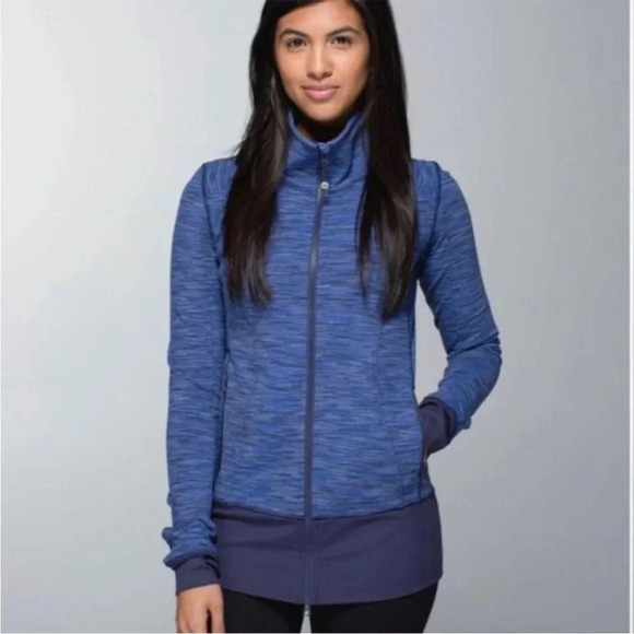 Lululemon Nice Asana Wee Are From Space Cadet Blue Athletic Jacket 4 - Picture 1 of 8